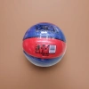 A red and blue striped standard competition basketball, suitable for both indoor and outdoor use, is a size 7 adult training ball Application Scenario